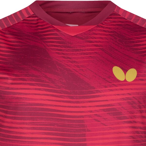 Butterfly Puro Shirt - Red - Front - Close-Up